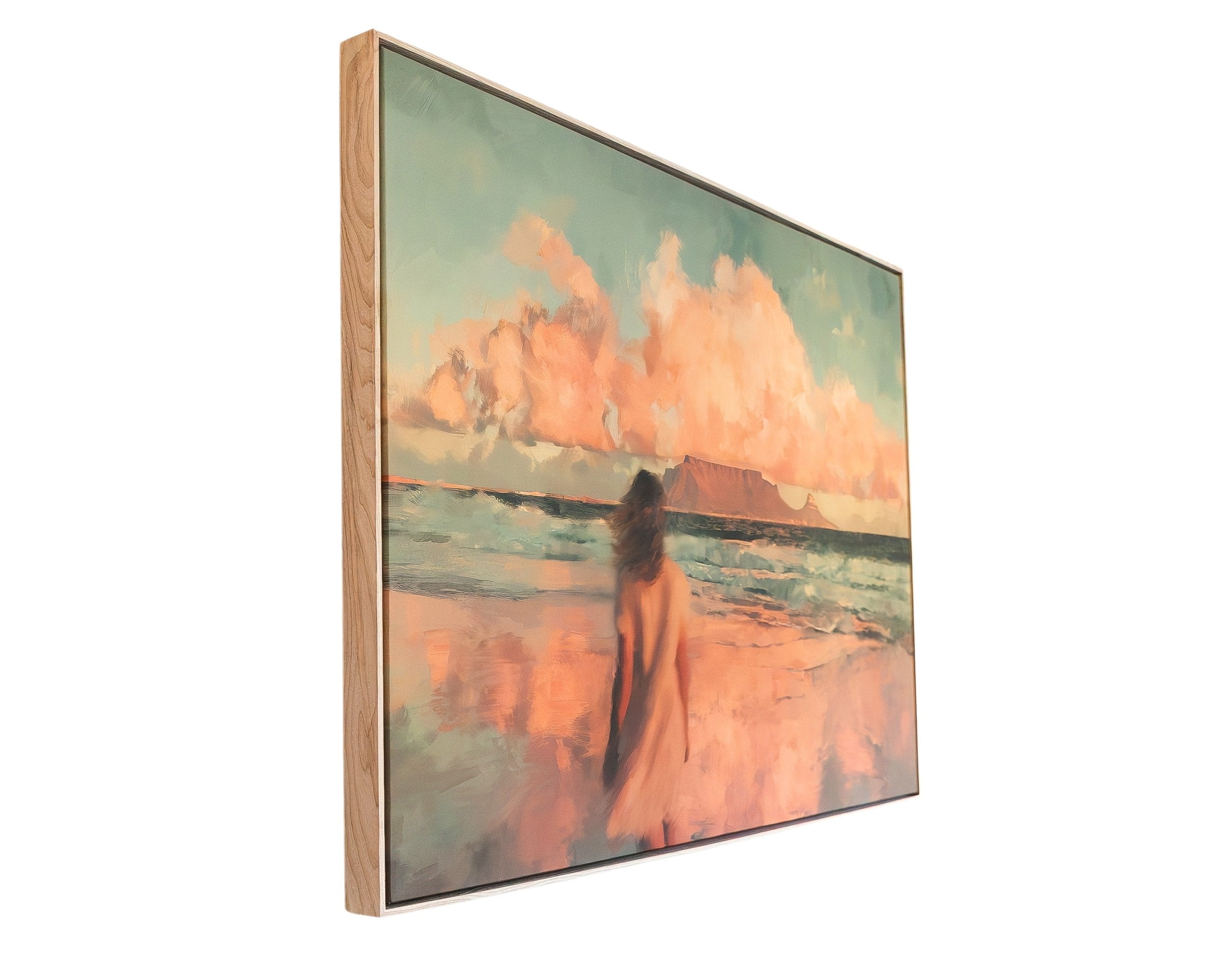 Table Mountain Inspired – Framed Canvas (89 × 124 cm)