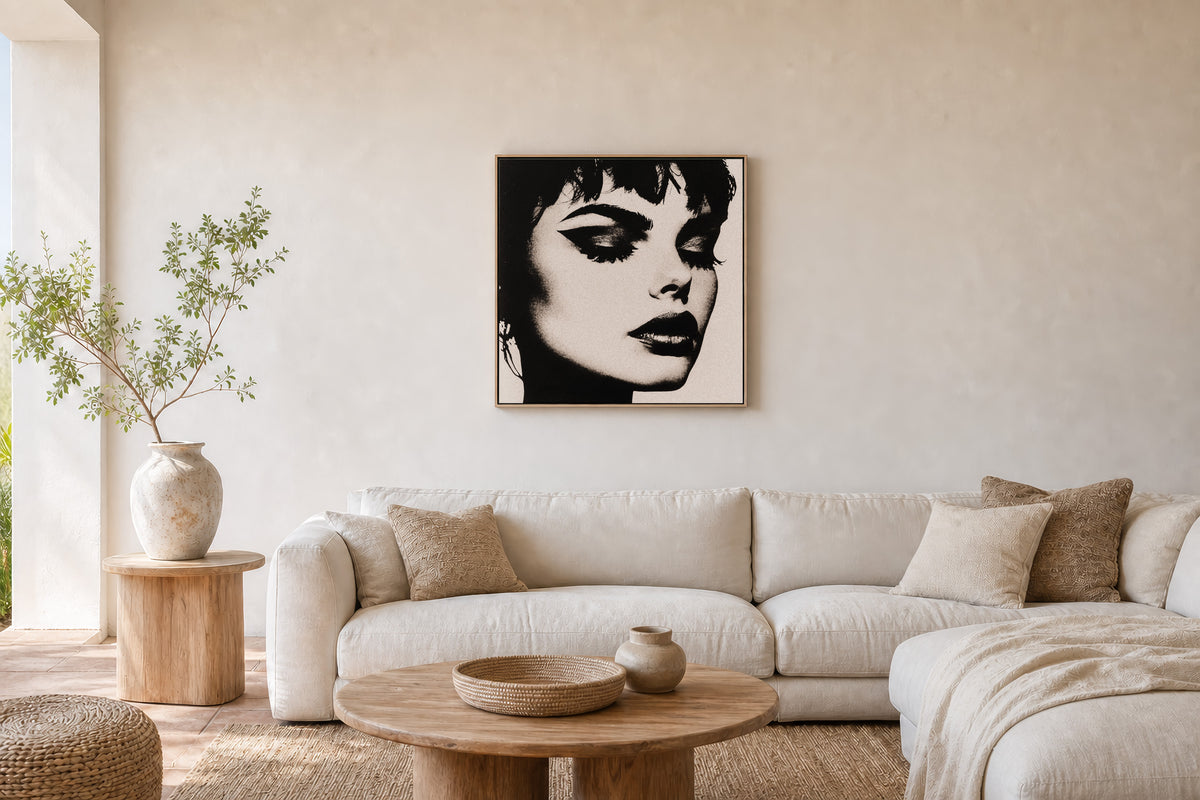 Les Trois Femmes III – Square 60cm Framed Canvas
