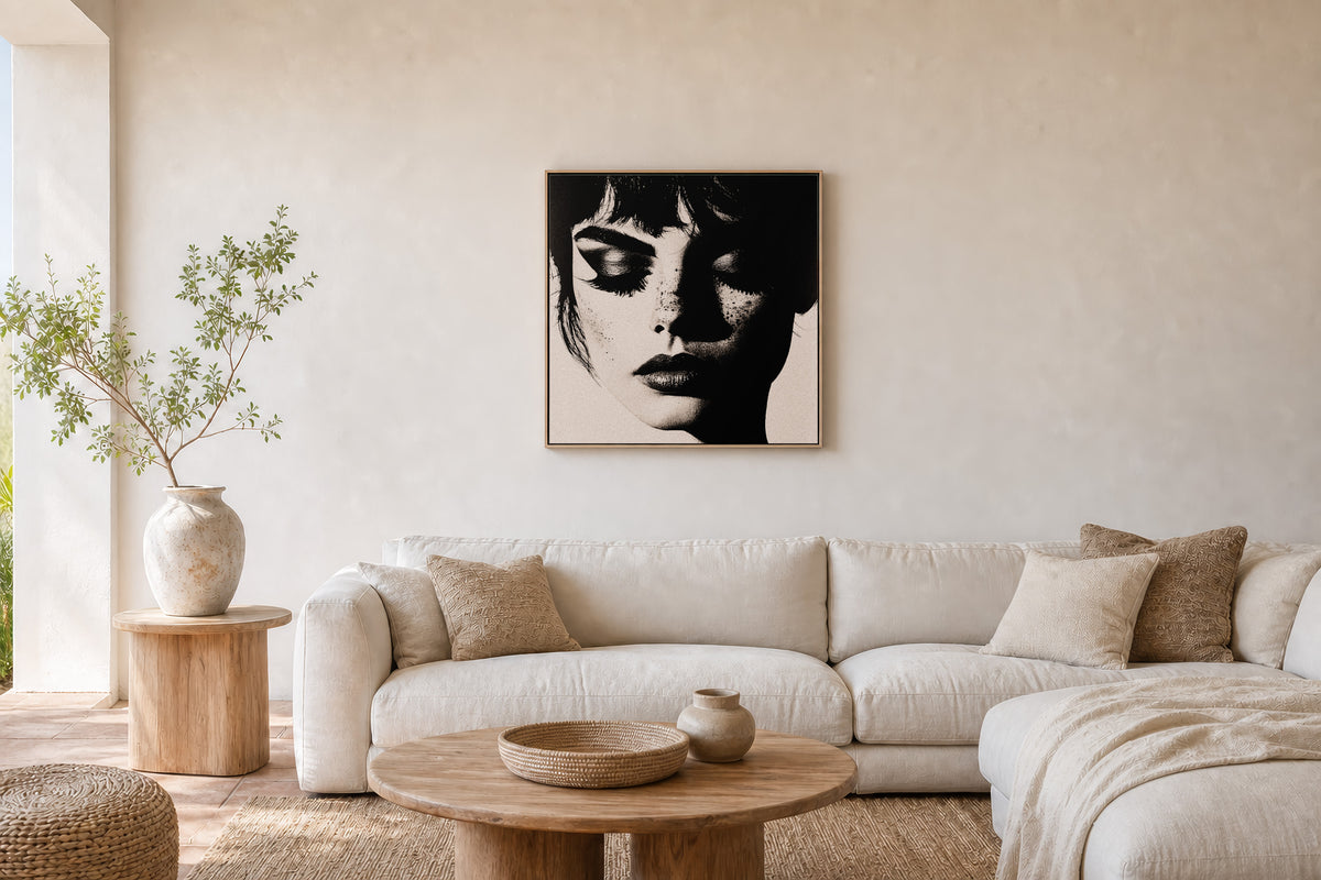 Les Trois Femmes I – Square 60cm Framed Canvas