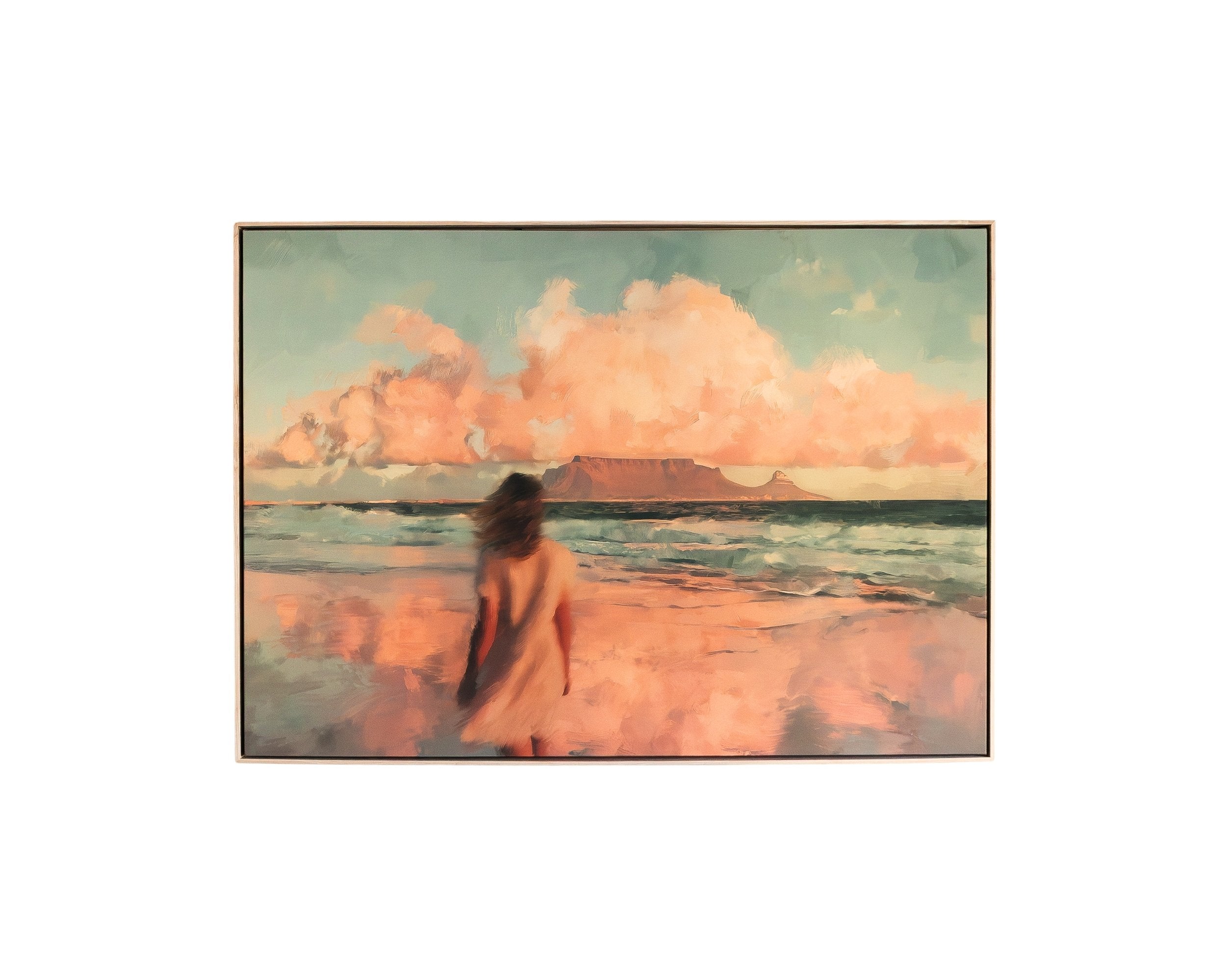 Table Mountain Inspired – Framed Canvas (89 × 124 cm)