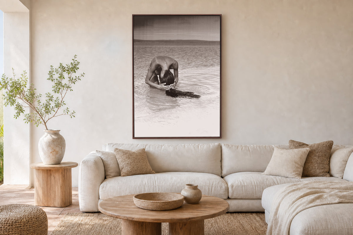 The Girl and the Sea – A0 Framed Canvas