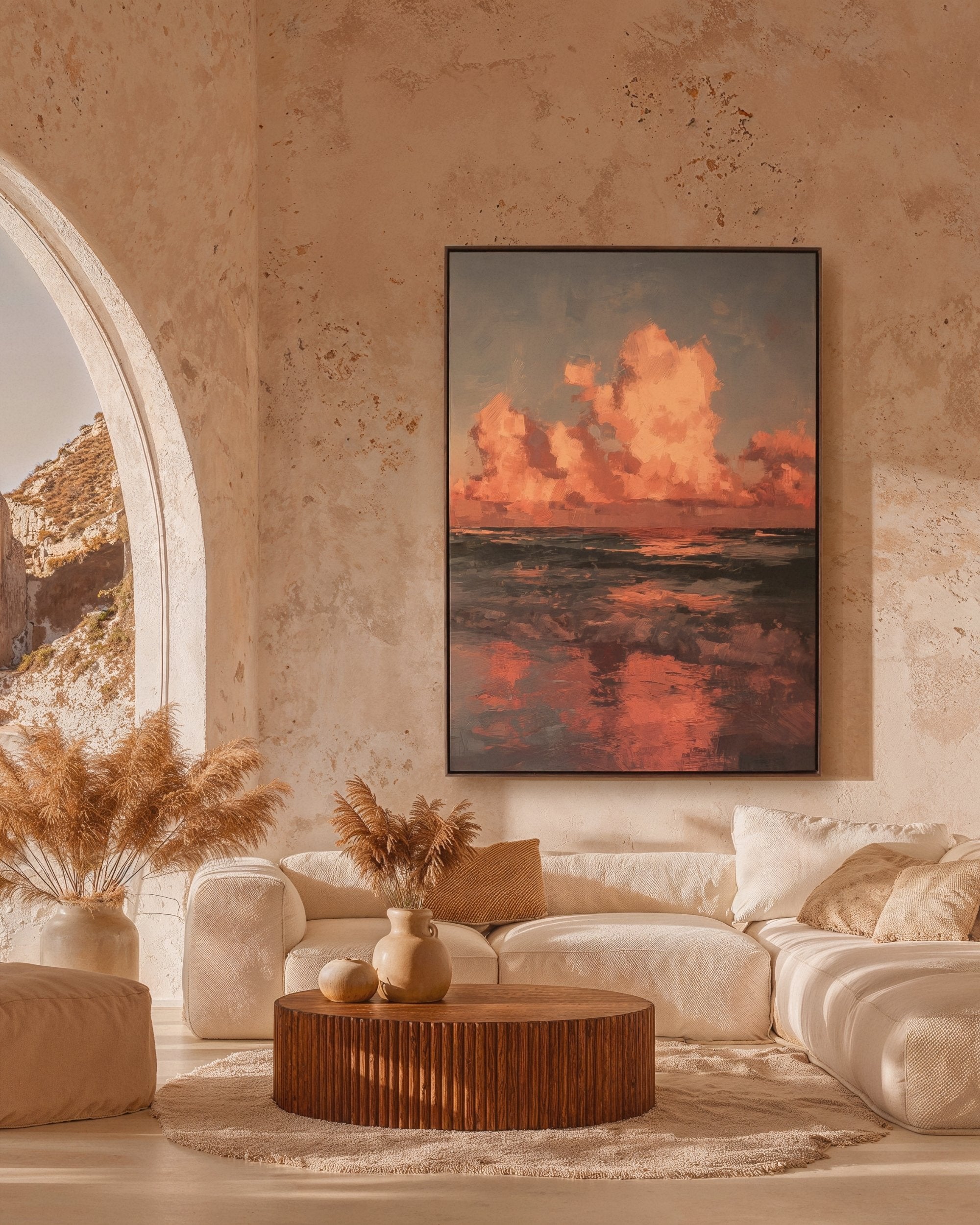 Crimson Tide – Framed Canvas (89 × 124 cm)