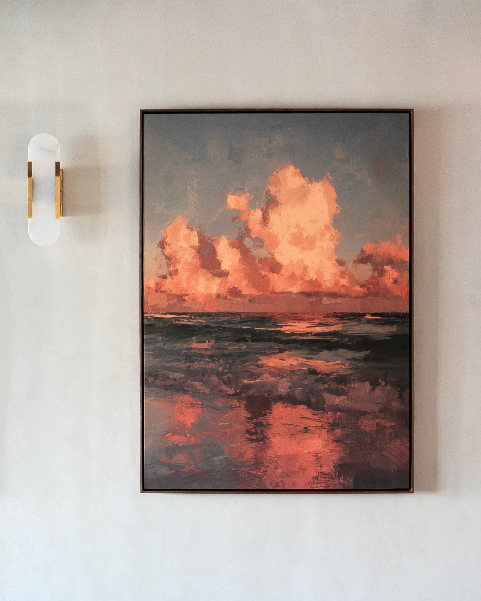Crimson Tide – Framed Canvas (89 × 124 cm)