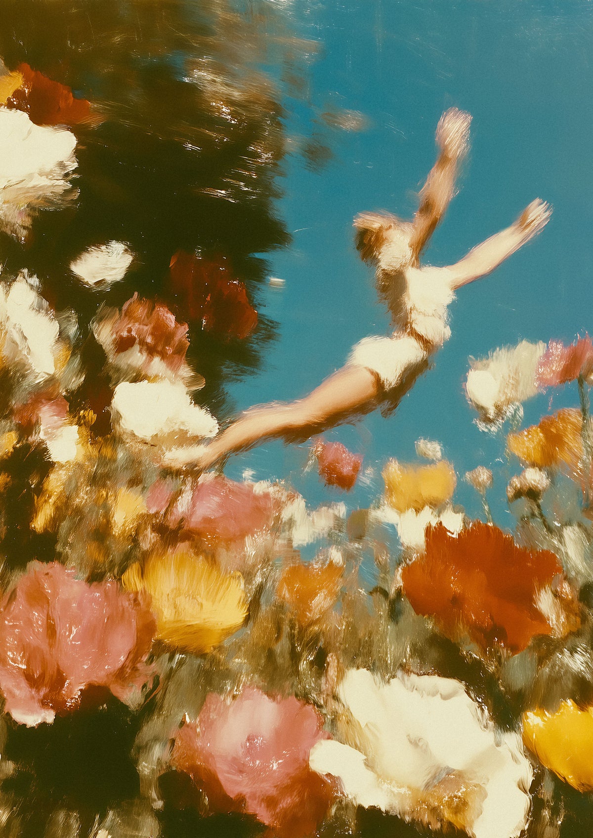 Girl in Flight – A0 Framed Canvas
