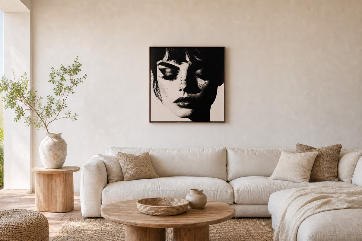 Les Trois Femmes I – Square 60cm Framed Canvas