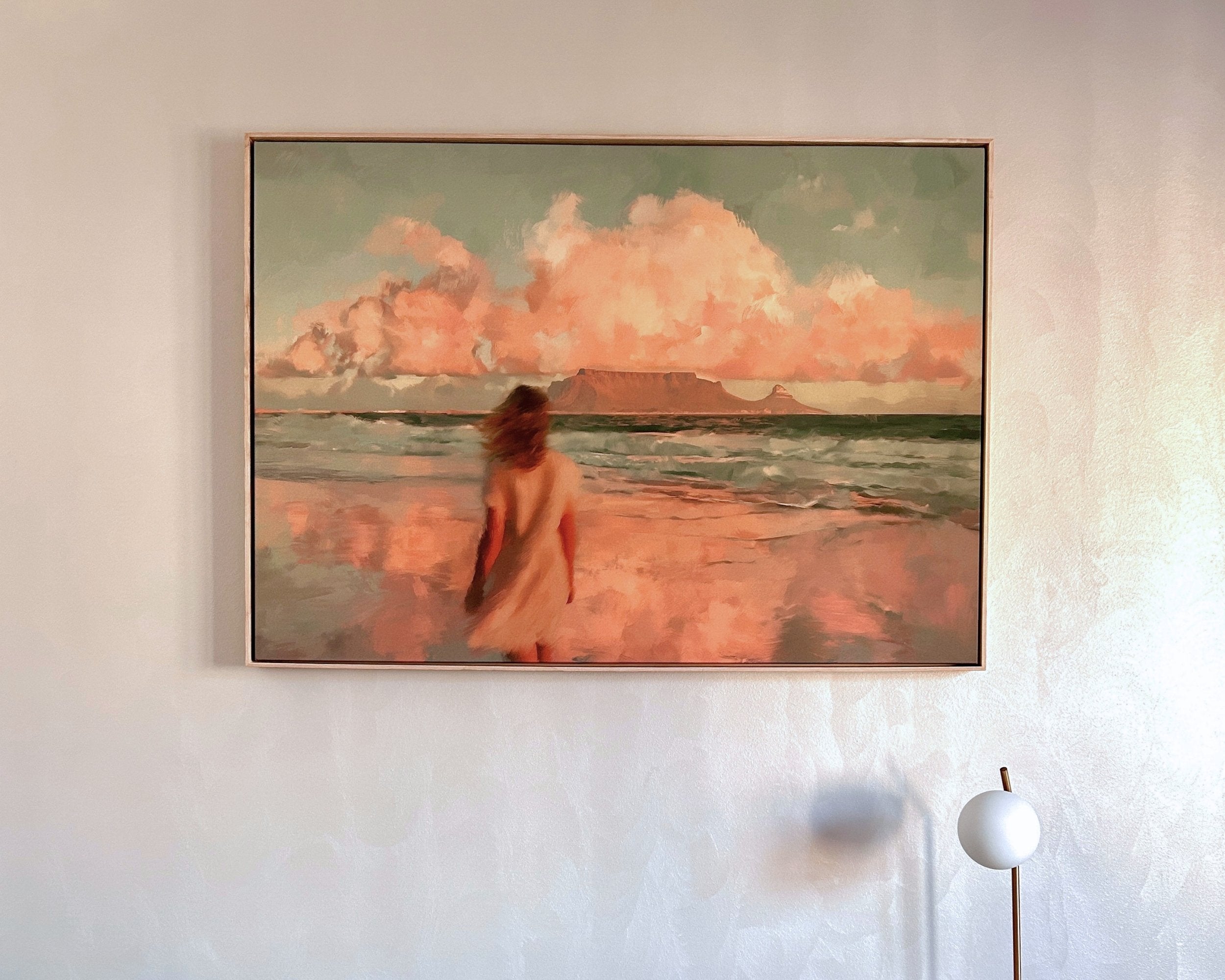Table Mountain Inspired – Framed Canvas (89 × 124 cm)