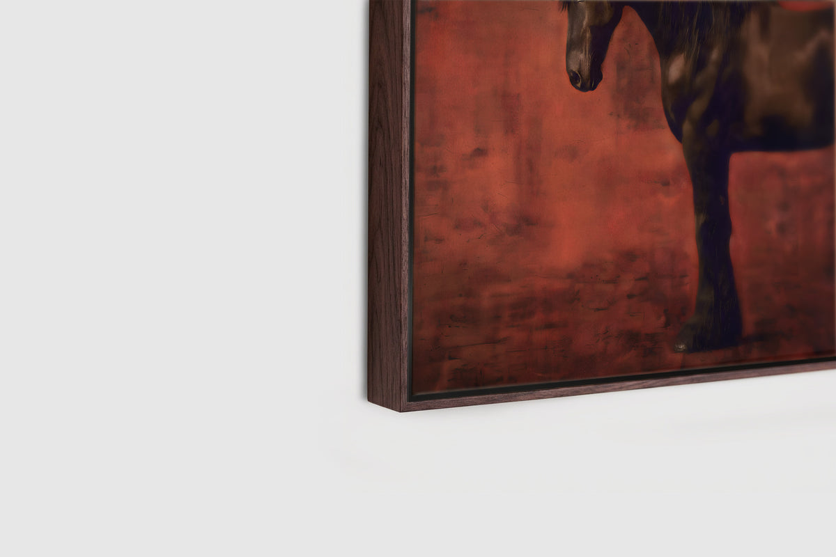 The Dark Horse –  Square 60cm Framed Canvas