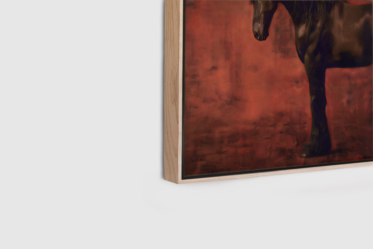 The Dark Horse –  Square 60cm Framed Canvas