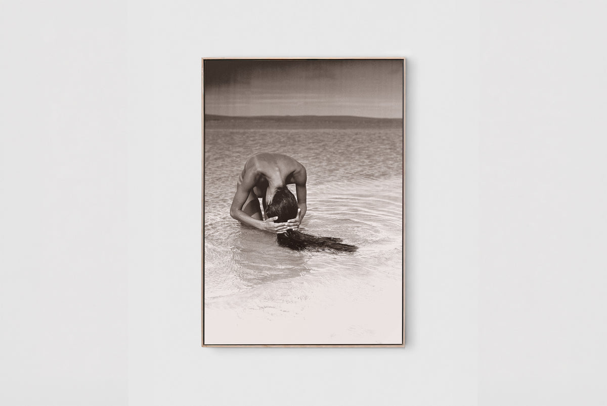 The Girl and the Sea – A0 Framed Canvas